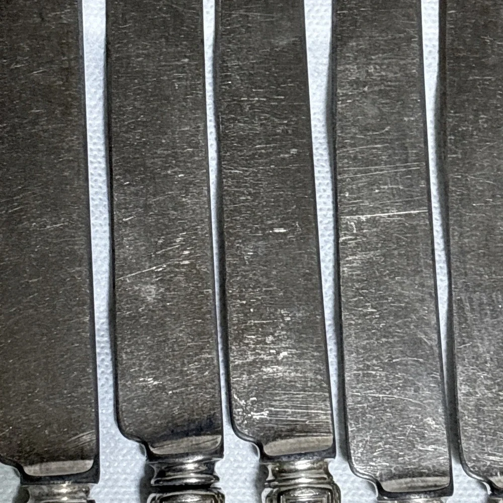 6 Louis XVI Atq Oneida Community Plate Silver Plated Dinner Knifes No Monogram
